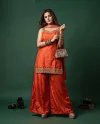 K 1320 By Naisha Chinon Kurti With Bottom Dupatta 